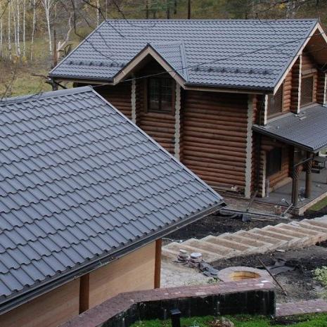 Металлочерепица Ruukki, профиль Adamante, цвет RR 32