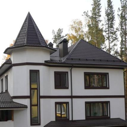 Металлочерепица Супермонтеррей, RAL 8017